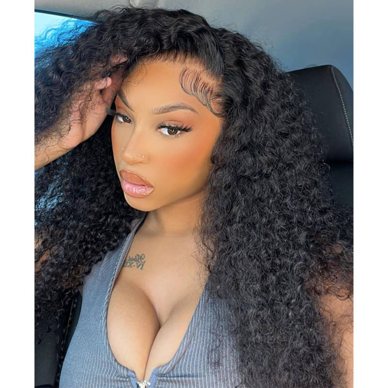 13x4 HD Transparent Lace Frontal Water Wave Wigs Comfortable And Breathable With Natural Hairline - Image 5
