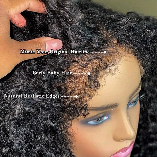 300% Density Popping Curly Glueless HD Lace Front Wig Pre Bleached Ready To Go Human Hair Wigs - Image 5