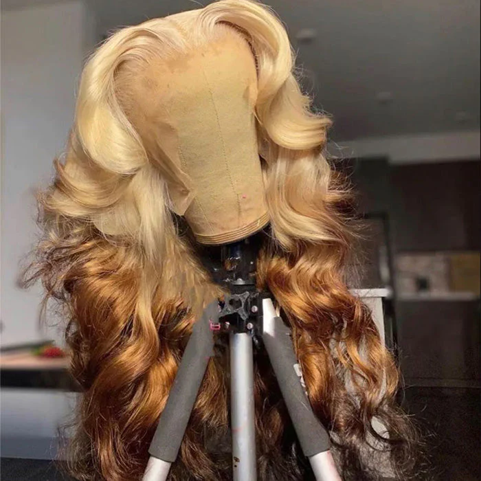 613 Blonde Ombre Lace Front Wig Brazilian Body Wave Human Hair Wigs Pre Plucked - Image 9