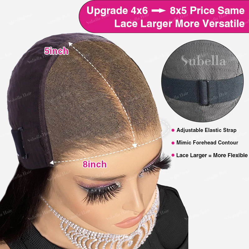8*5 Pre Cut HD Lace Closure Wigs Kinky Curly Glueless Put On And Go Wig Pre Bleached Knots - Image 4