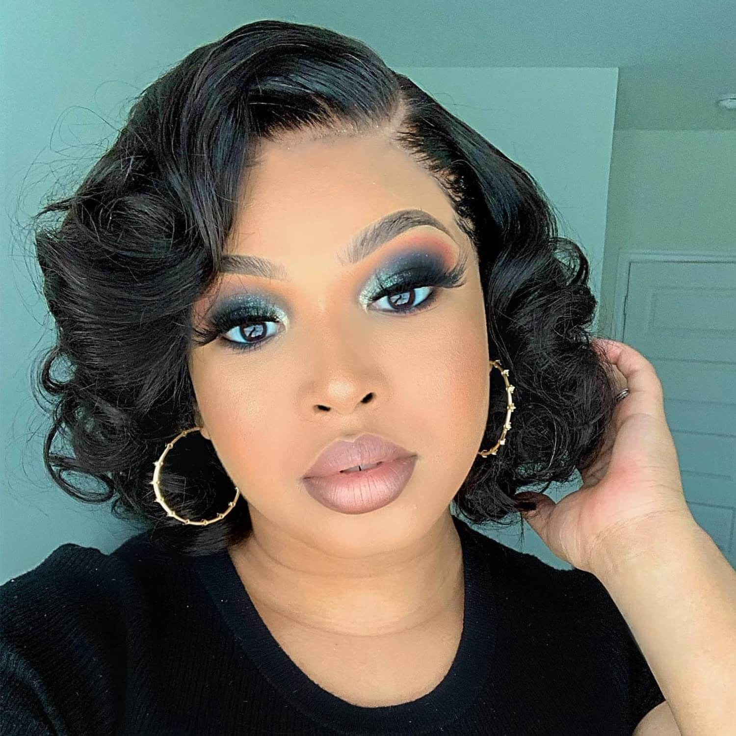Pre-Styled Side Part Glueless Body Wave Bob Wigs Pre Cut Lace Front Wig 12A Grade Short Cut Style - Image 4