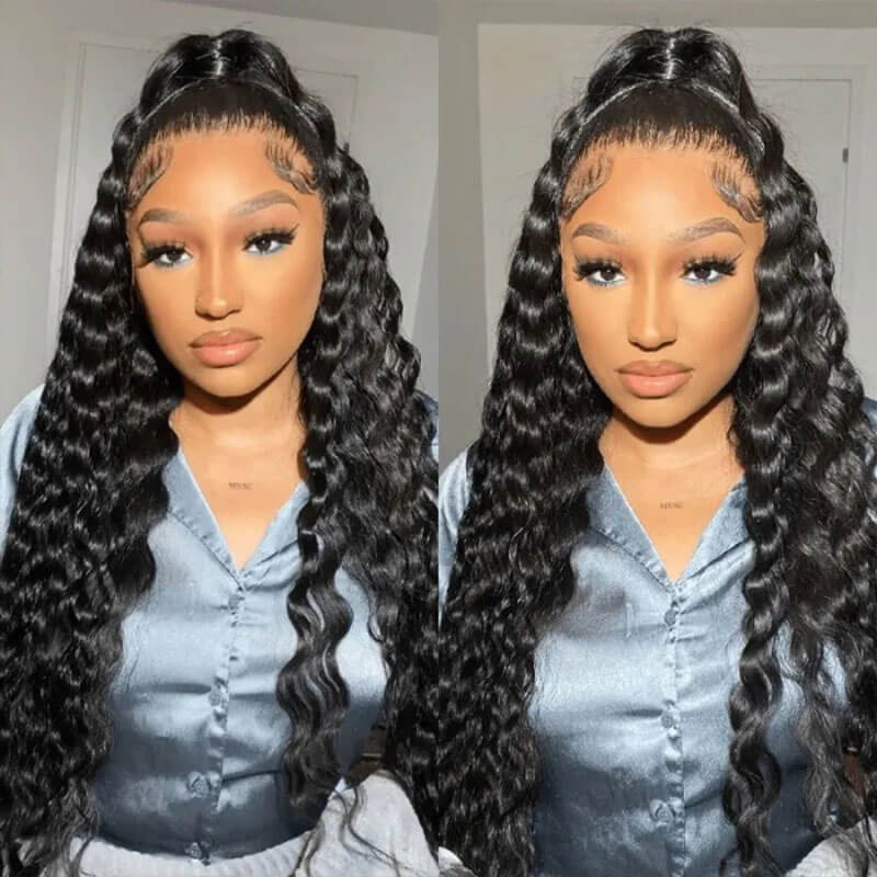 Subella Bouncy Loose Wave HD Transparent Lace Front Wigs Unprocessed Glueless Human Hair Wig - Image 6
