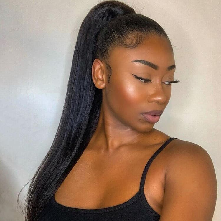 Breathable 360 Lace Wig Pre Plucked Straight Human Hair Wig Natural Hairline - Image 6