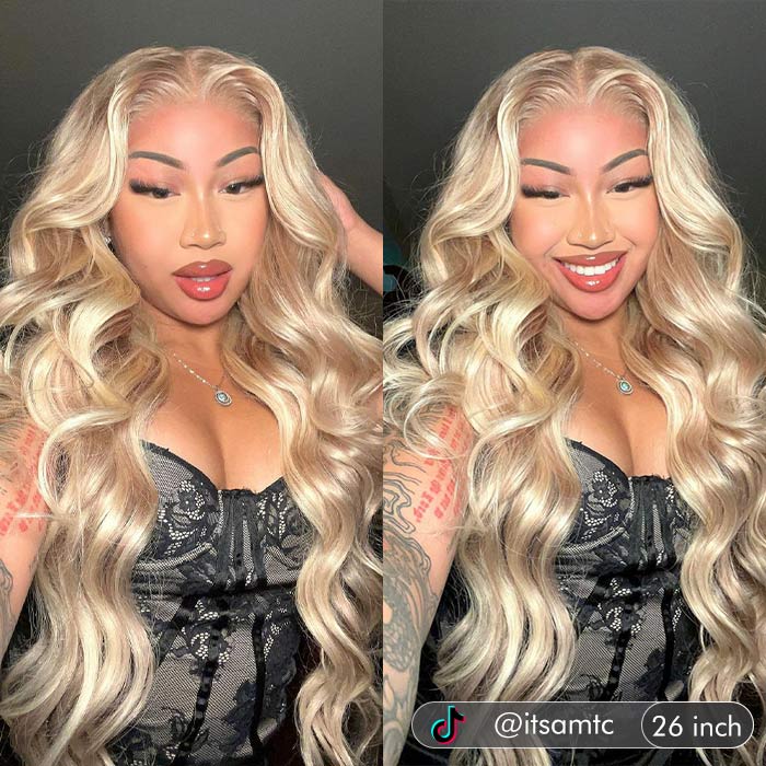 Curtain Bangs Glueless HD Lace Wig Chic Retro Body Wave Human Hair Wigs with Adjustable Strap - Image 13