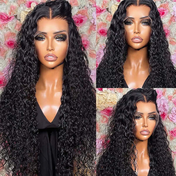 Subella  Curly Wig 100% Human Hair Swiss Lace Curly Hair 13*4 HD Transparent Lace Front Wig - Image 4