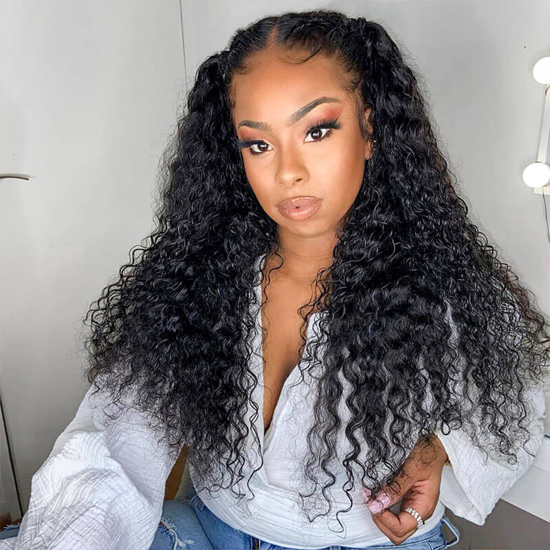 Deep Wave 360 Lace Front Wigs HD Transparent Lace Wig Wet And Wavy Human Hair - Image 7