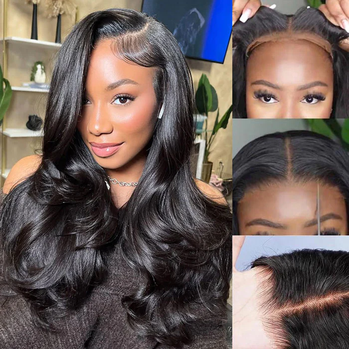 Glueless Ocean Wave Human Hair HD Lace Wig Bleached Knots Middle/Side Part 8x5 Pre Cut Lace Ready To Go Wig Special Offer - Image 3