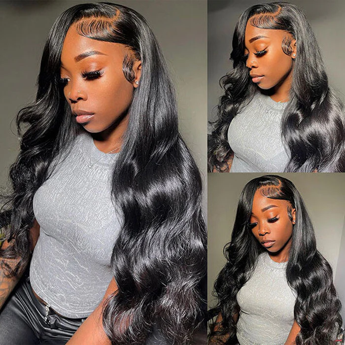 Glueless Ocean Wave Human Hair HD Lace Wig Bleached Knots Middle/Side Part 8x5 Pre Cut Lace Ready To Go Wig Special Offer - Image 4