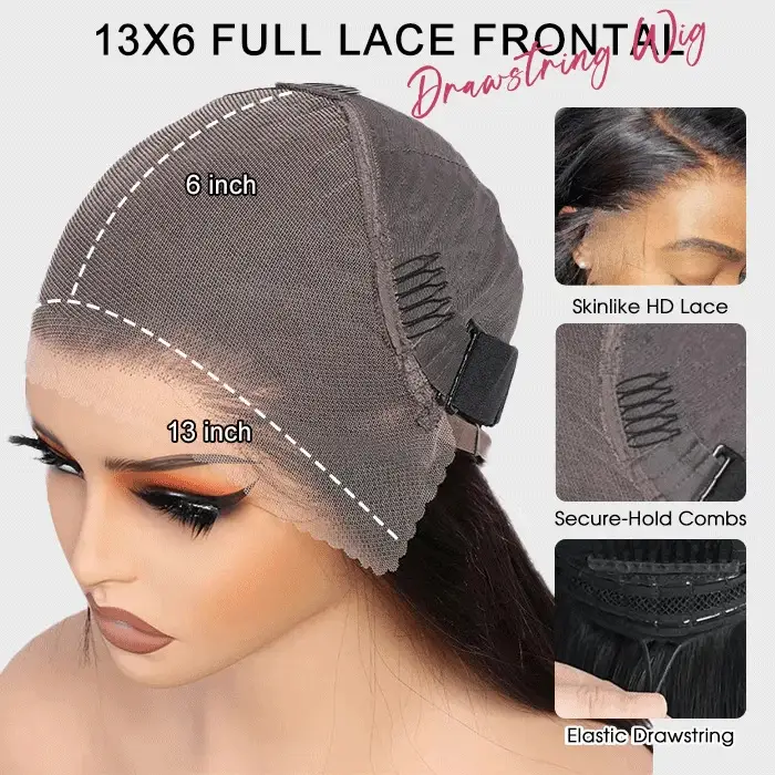 Braided Glueless Wig Drawstring Cap 13x6 HD Lace Front Knotless Boho Curls Human Hair Wigs - Image 15