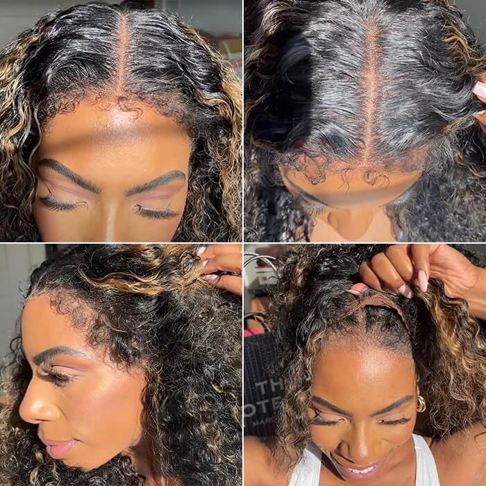 NEW Kinky Curly 4C Edges Realistic Hairline 8x5/360 Pre Cut HD Lace Frontal Glueless Human Hair Wigs - Image 9