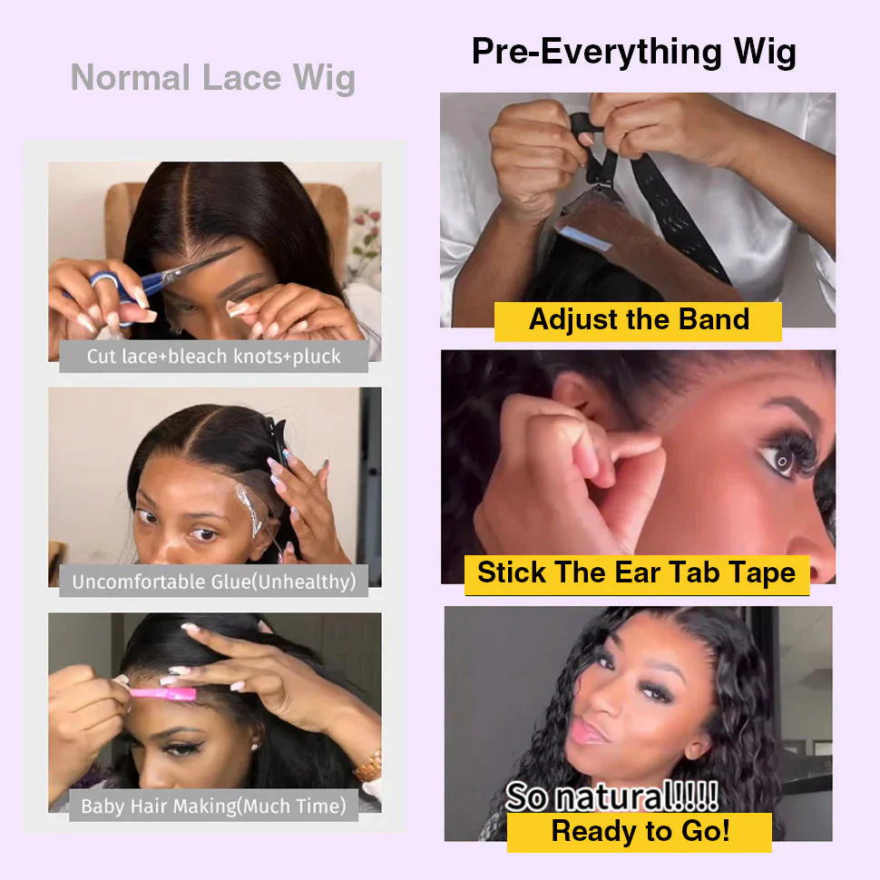 Pre Pleached Pre Cut Lace Glueless Wig 220% Density 8x5/13x4 HD Lace Frontal Put On and Go Human Hair Wigs Special Offer - Image 21