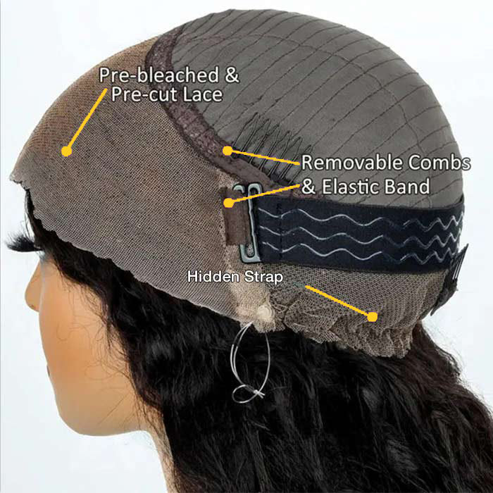 Put On & Go Upgraded Hidden Strap Snug Fit 360 Lace Frontal Wig Glueless Human Hair Wigs Special Offer - Image 14