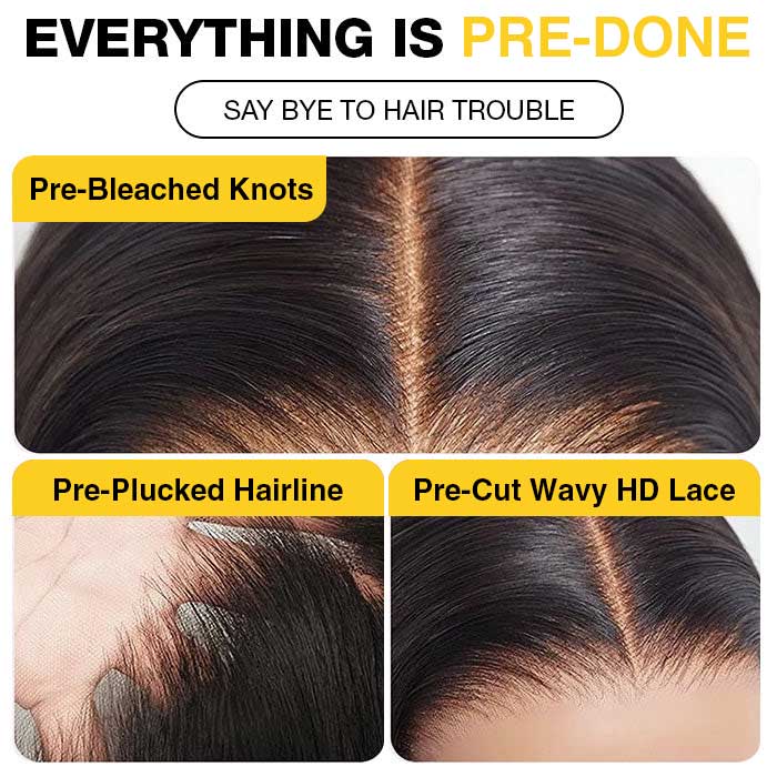 2Wigs $189 | Glueless Straight Human Hair Wig + Chocolate Brown Body Wave Wear Go Wig Special Offer - Image 6