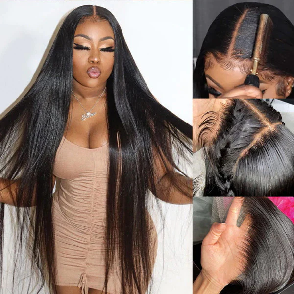 Skin Melt HD Lace Wigs 13x4 Lace Front Wigs Glueless Straight Human Hair Wigs - Image 5
