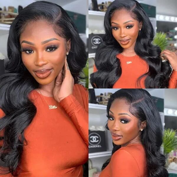 Subella 13x6 HD Transparent Lace Front Wigs 180% Density Body Wave Natural Hair Wigs Pre Plucked Wigs - Image 3