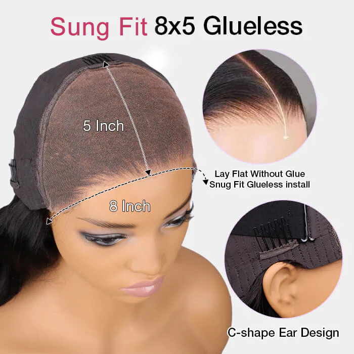 Exclusive Flash | Highlight Curly Bob Wig 220% Density 8x5 Pre Cut Lace Put on Go Wig Special Offer - Image 6